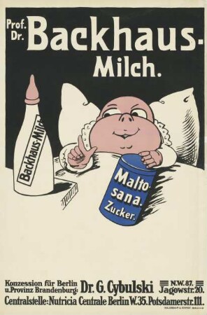 Prof. Dr. Backhaus-Milch. Malto sana Zucker