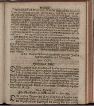 Num. XXXV. Hallisches Urthel