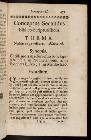 471-480, Conceptus Secundus. Biblico-Scripturisticus.
