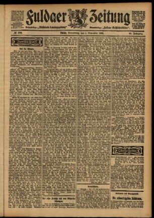 Zweite Ausgabe vom Donnerstag, den 05. November 1903.