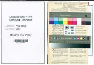 Entnazifizierung Peter Bossmanns , geb. 31.05.1907 (Werkmeister)