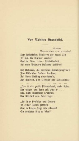 Vor Moltkes Standbild