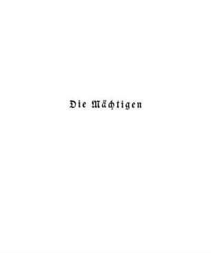 Die Mächtigen