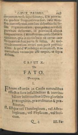Caput X. De Fato.