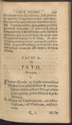 Caput X. De Fato.