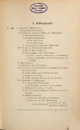 Uebersicht der systematischen Ordnung der Stadtbibliothek zu Hamburg