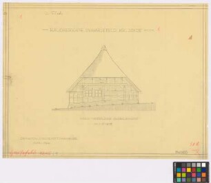 Harsefeld (Landkreis Stade): Räucherkate. Haupthaus (Nord-West-Ansicht)