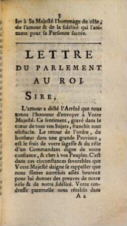 Arrêt D'Enregistrement de l'Edit qui rétablit le Parlement de Bretagne : Du 15 Juillet 1769.