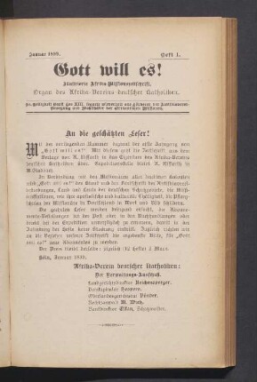 Heft 1. Januar 1899