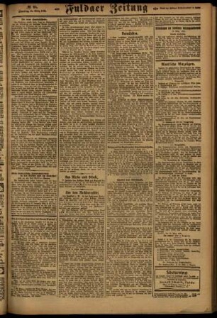 Zweite Ausgabe vom Dienstag, den 15. März 1921.