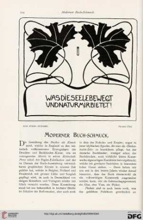 Moderner Buch-Schmuck