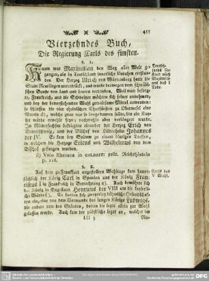 Vierzehndes Buch, Die Regierung Carls des fünften