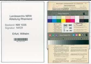 Entnazifizierung Wilhelm Erfurt , geb. 02.01.1904 (Hauer)