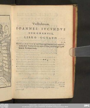 Uxellodunum. Ioannes Iucundus Veronensis, Libro Octavo ...