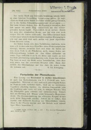 Fortschritte der Photochemie