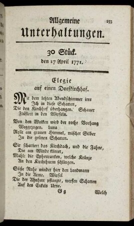 30 Stück. den 17 April 1771.