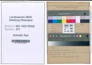 Entnazifizierung Karl Schmidt , geb. 16.07.1891 ()