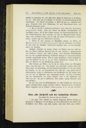 ¬Eine¬ alte Inschrift und der katholische Glaube