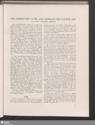 Der Kaiserstuhl In Ur- Und Frühgeschichtlicher Zeit