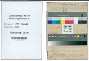 Entnazifizierung Josef Fischenich , geb. 12.07.1904 (Fabrikant)