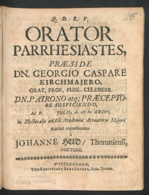 Orator Parrhesiastes