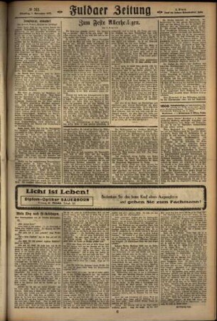 Zweite Ausgabe vom Dienstag, den 01. November 1927.