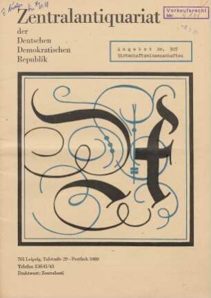 Nr. 907: Wirtschaftswissenschaften
