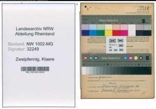 Entnazifizierung Klaere Zweipfennig , geb. 11.10.1901 (Angestellte)