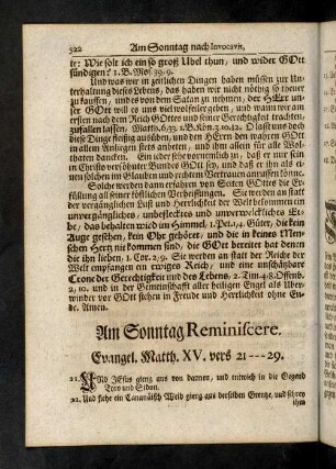 522-525, Evangelium; Eingang