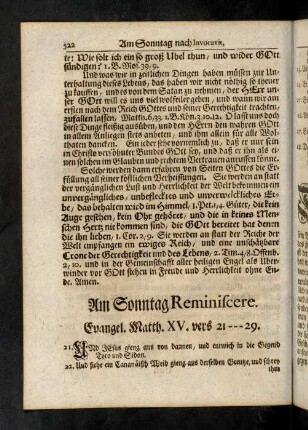 522-525, Evangelium; Eingang