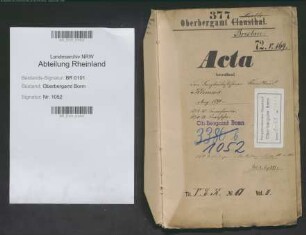 Klemme, Stanislaus geb. 29.03.1857; Bergassessor, Betriebsdirektor bei den Vereinigten Bergwerken im Wurmrevier; Prüfungs- u. Personalakten Band 2
