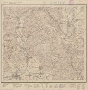 7123 (alte Nr.: 59) Schorndorf, Topographische Karte des Königreichs Württemberg im Maßstabe 1:25000