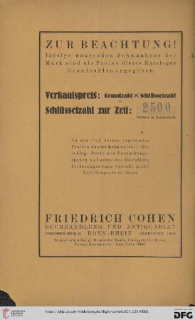 Zur Beachtung!