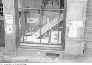 Dresden, Neustadt. Agitationseinsatz der FDJ-Gruppe des Hechtviertels in Dresden für die Abstimmung zum 3. Deutschen Volkskongreß, 1949