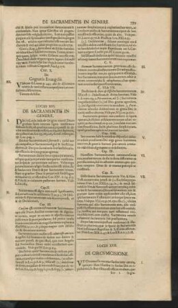Locus XVI. De Sacramentis In Genere.