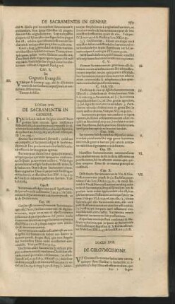Locus XVI. De Sacramentis In Genere.