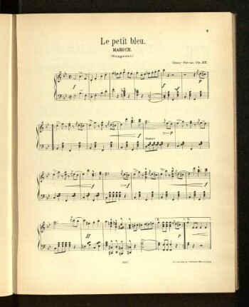 Le petit bleu. Marsch.