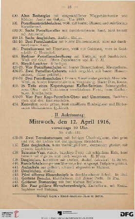 Mittwoch, vormittags 10 Uhr (Nr. 435-717)