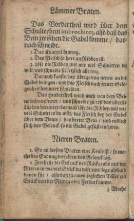 Lämmer Braten.