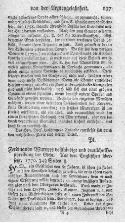 Vollständige und deutliche Beschreibung der Gicht.