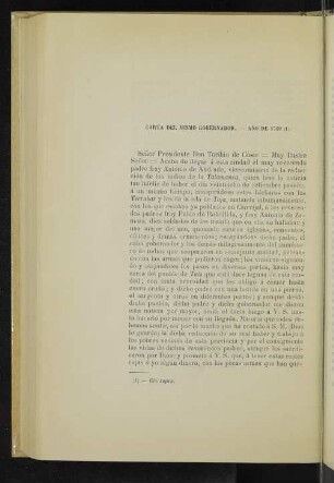 Carta del mismo gobernador. - Año de 1709 (1).
