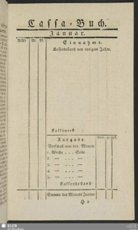 Cassa-Buch