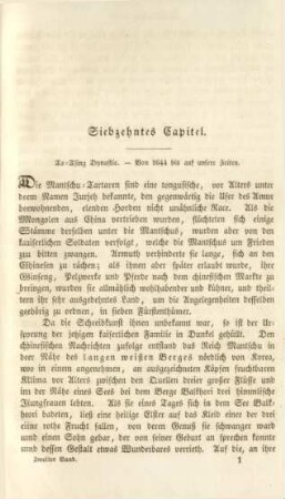 Siebzehntes Capitel. Ta-Tsing Dynastie. - Von 1644 bis auf unsere Zeiten