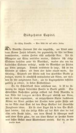 Siebzehntes Capitel. Ta-Tsing Dynastie. - Von 1644 bis auf unsere Zeiten