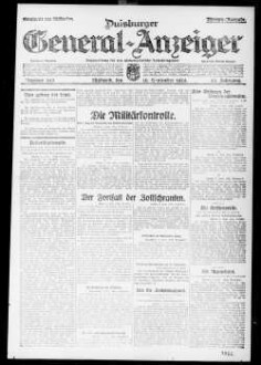 Duisburger General-Anzeiger. 1914-1935