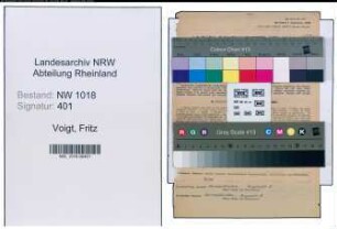 Entnazifizierung Fritz Voigt , geb. 14.04.1907 (Amtsbaumeister)