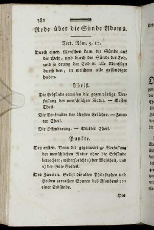 Rede über die Sünde Adams.