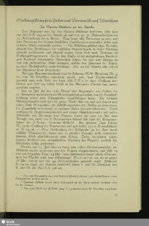 Stellungskämpfe in Polen und Vormarsch auf Warschau