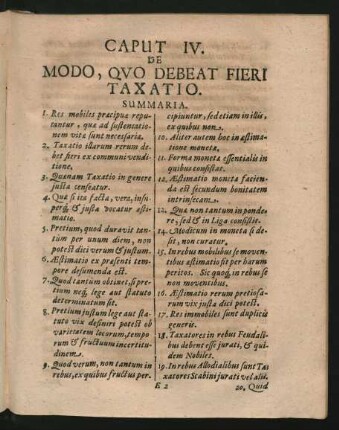 Caput IV. De Modo, Quo Debeat Fieri Taxatio.