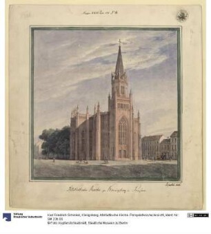 Königsberg. Altstädtische Kirche. Perspektivische Ansicht